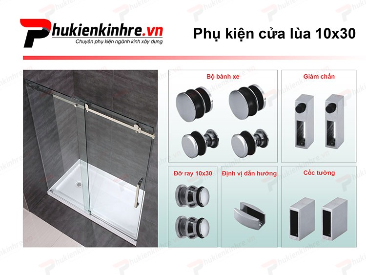 bán Phụ kiện bộ lùa ray 10x30
