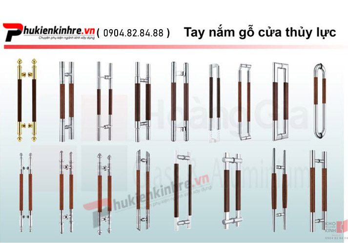 Tay nắm cửa kính inox gỗ giá rẻ